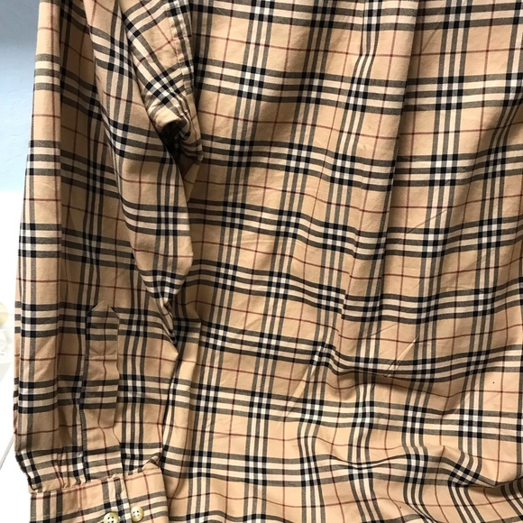 Burberry Beige and Black Plaid Men's Shirt - Picture 5 of 6